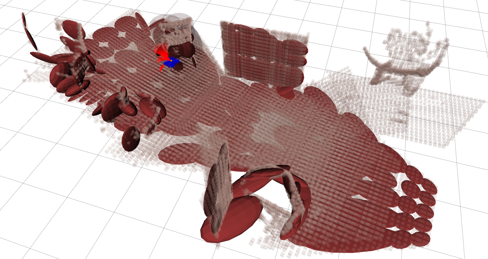 Reactive Collision Avoidance Using Real-Time Local Gaussian Mixture Model Maps